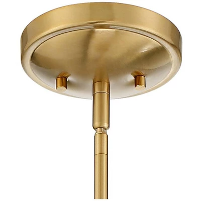 Possini Euro Design Orilla Brass Mini Pendant Light 11 3/4" Wide Mid Century Modern White Opal Glass Shade For Dining Room House Foyer Kitchen Island - Image 3