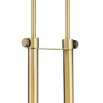 Possini Euro Design Keegan Modern Desk Lamp 24" High Warm Brass With Dual USB Charging Ports LED Adjustable Black Shade For Bedroom Living Room Desk - Image 5