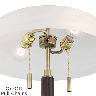 Possini Euro Design Possini Euro® Wyndham Desk Lamp With Glass Shade And Dual USB Ports - Image 6