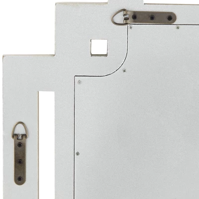 Possini Euro Design Erte Rectangular Vanity Wall Mirror Modern Beveled Silver Leaf Beaded Openwork Frame 27" Wide For Bathroom Bedroom Living Room - Image 3