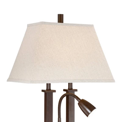 Possini Euro Design Possini Euro Deacon Bronze Gooseneck Lamps With USB And Outlet Set Of 2 - Image 5