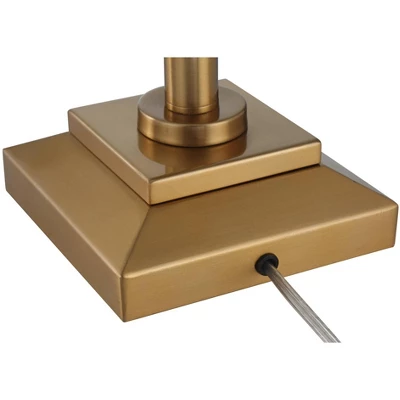 Possini Euro Design Camber Workstation Warm Gold Swing Arm Desk Lamp With Outlet And USB Port - Image 4