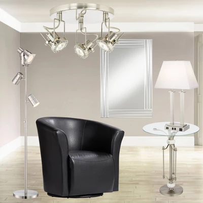 Possini Euro Design Sofija Rectangular Vanity Wall Mirror Modern Mirrored Glass Layered Frame 23 1/2" Wide For Bathroom Bedroom Living Room Entryway - Image 8