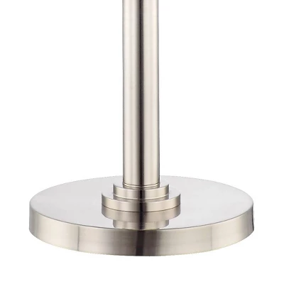 Possini Euro Design Light Blaster Art Deco Torchiere Floor Lamp 72 1/2" Tall Brushed Nickel LED Frosted Glass Bowl Shade For Living Room Bedroom House - Image 4