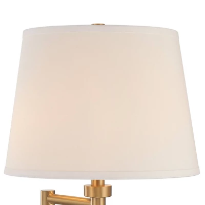 Possini Euro Design Camber Workstation Warm Gold Swing Arm Desk Lamp With Outlet And USB Port - Image 5