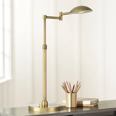Possini Euro Design Possini Euro Warm Gold LED Swing Arm Desk Lamp