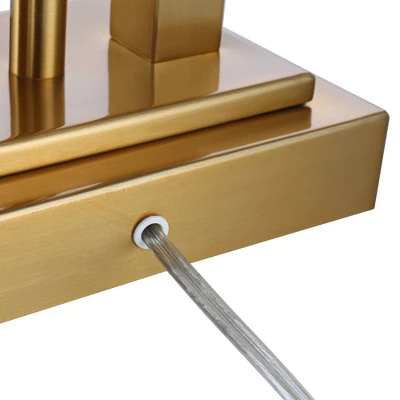 Possini Euro Design Possini Euro Deacon Brass Gooseneck Lamps With USB Port And Outlet Set Of 2 - Image 5