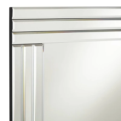 Possini Euro Design Sofija Rectangular Vanity Wall Mirror Modern Mirrored Glass Layered Frame 23 1/2" Wide For Bathroom Bedroom Living Room Entryway - Image 2