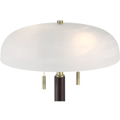 Possini Euro Design Possini Euro® Wyndham Desk Lamp With Glass Shade And Dual USB Ports - Image 7