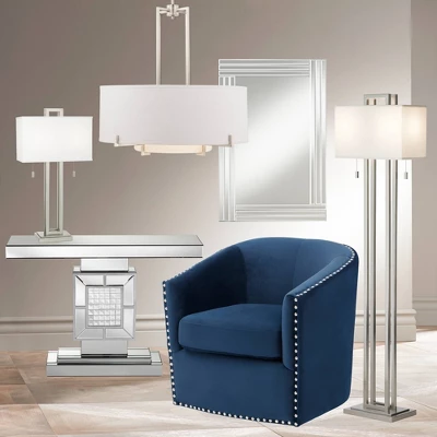 Possini Euro Design Sofija Rectangular Vanity Wall Mirror Modern Mirrored Glass Layered Frame 23 1/2" Wide For Bathroom Bedroom Living Room Entryway - Image 6